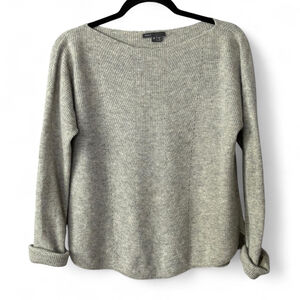 Vince 100% Cashmere Gray Ribbed Knit Sweater Medium